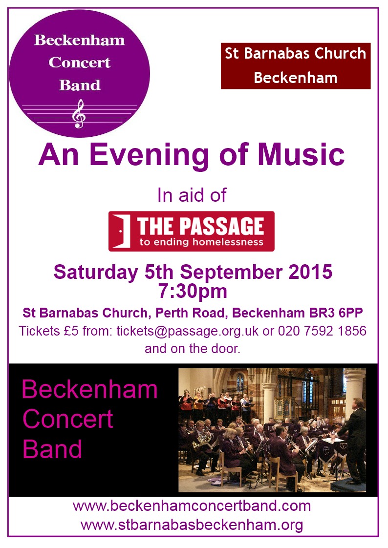 An Evening of Music, Beckenham Concert Band Saturday 5 September, 7.30pm
